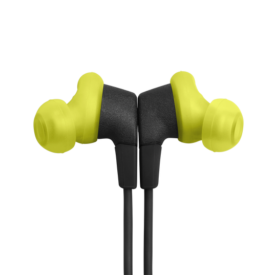 JBL Endurance Run 3 USB-C - Black / Lime - USB-C Wired Sport Headphones - Front